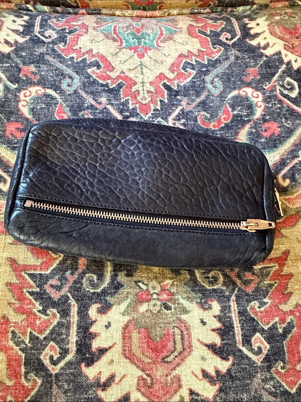 Alexander Wang Black Leather Zip Card Wallet